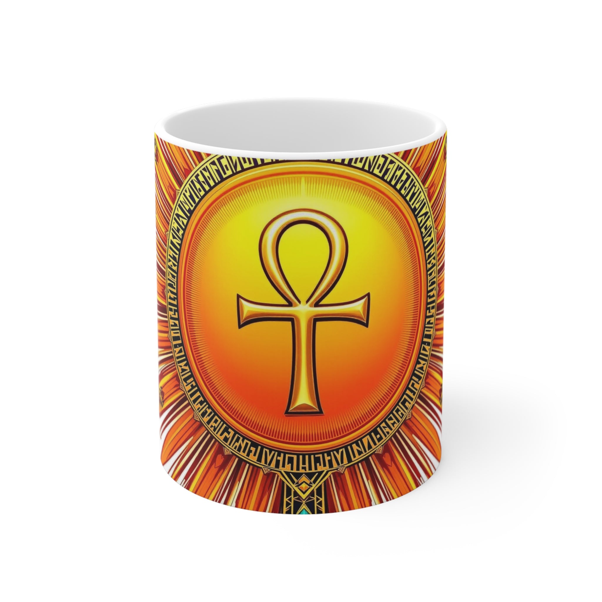 Sun Rays Ankh Colored - Mug